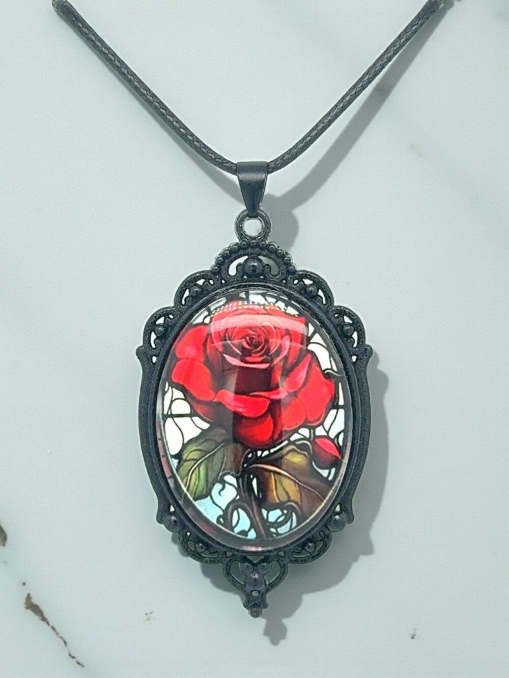 Gothic Rose Pendant